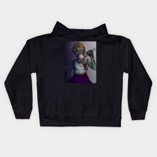 fighting girl orc Kids Hoodie